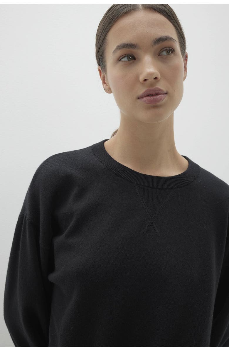 NAKED CASHMERE Maude Crewneck Sweater, Alternate, color, Black