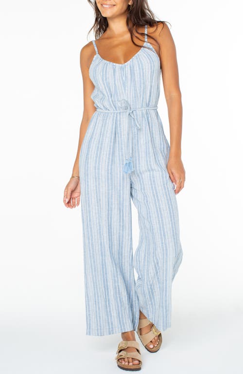 Roxy Gale Stripe Linen Blend Jumpsuit In Multi