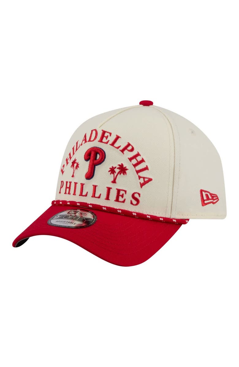 New Era Men's New Era  Cream Philadelphia Phillies 2026 Spring Training Fan Pack Rope A-Frame 9FORTY Adjustable Hat, Alternate, color, 