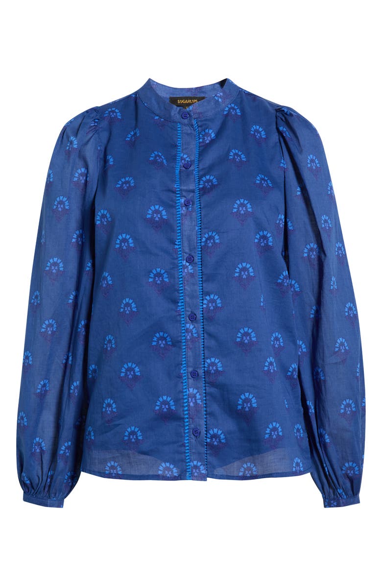 SUGARLIPS Briza Medallion Meddy Button-Up Shirt, Main, color, 