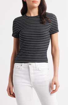 rag & bone Luca Stripe Rib Baby T-Shirt