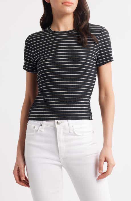 rag & bone Luca Stripe Rib Baby T-Shirt