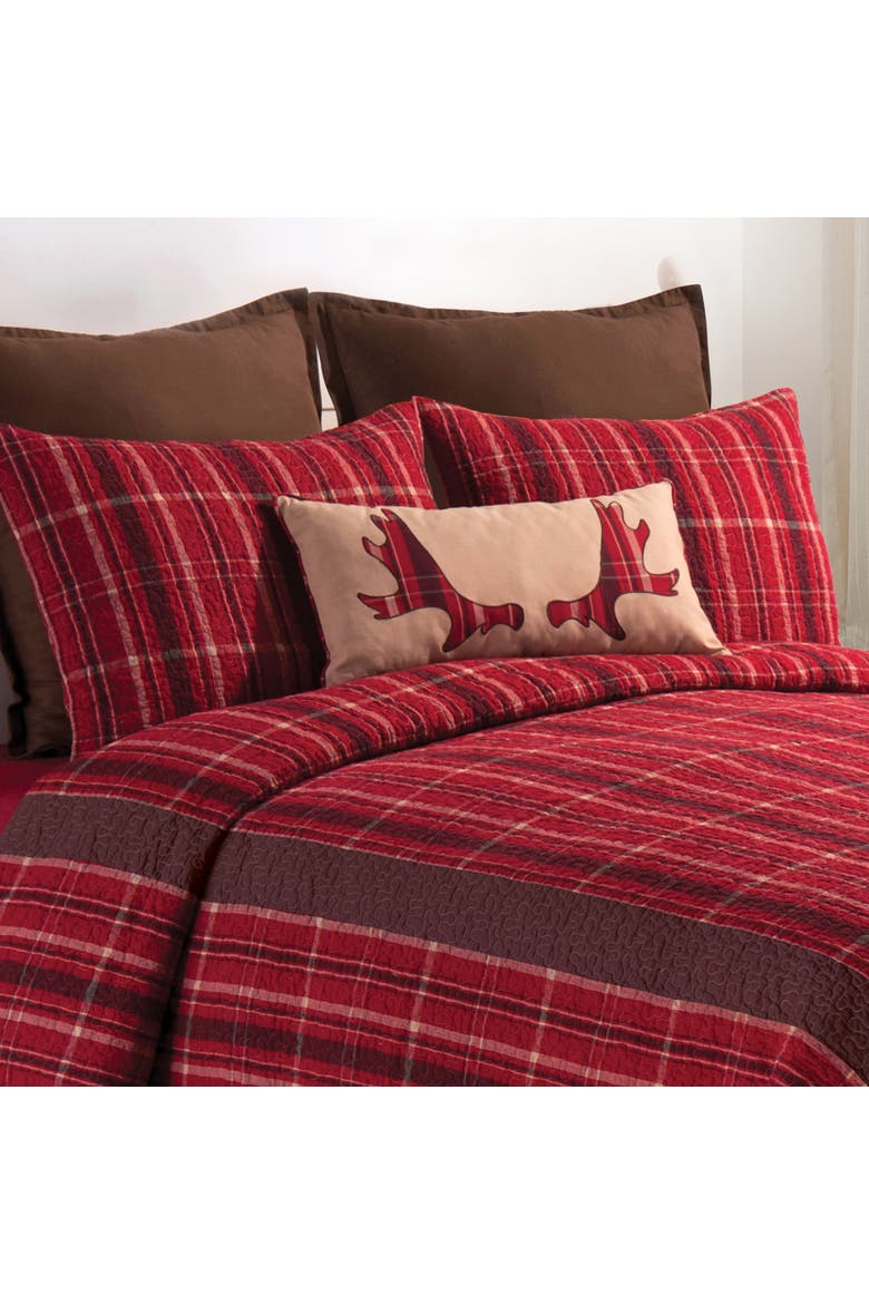Collin Red Full Queen Quilt Coverlet, Alternate, color, Red