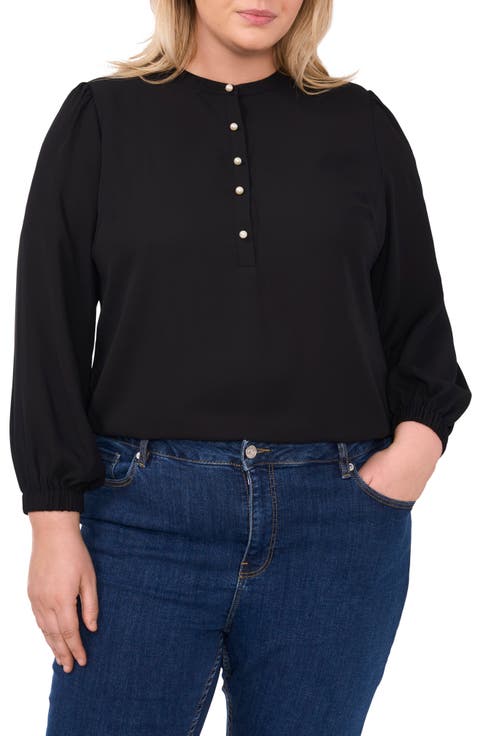 A-Line Georgette Pullover Top (Plus)