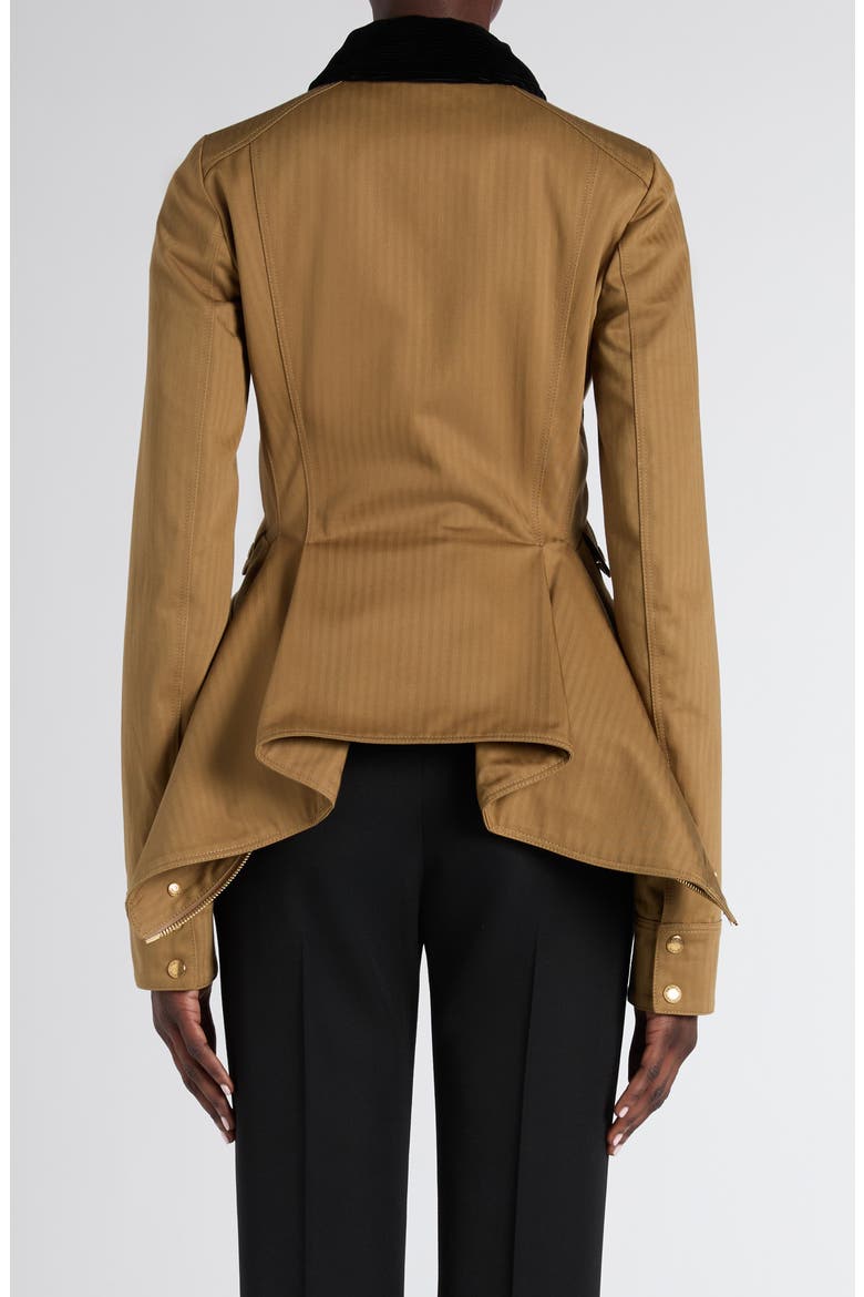 Kickback Cotton Herringbone Jacket, Alternate, color, LIGHT BROWN