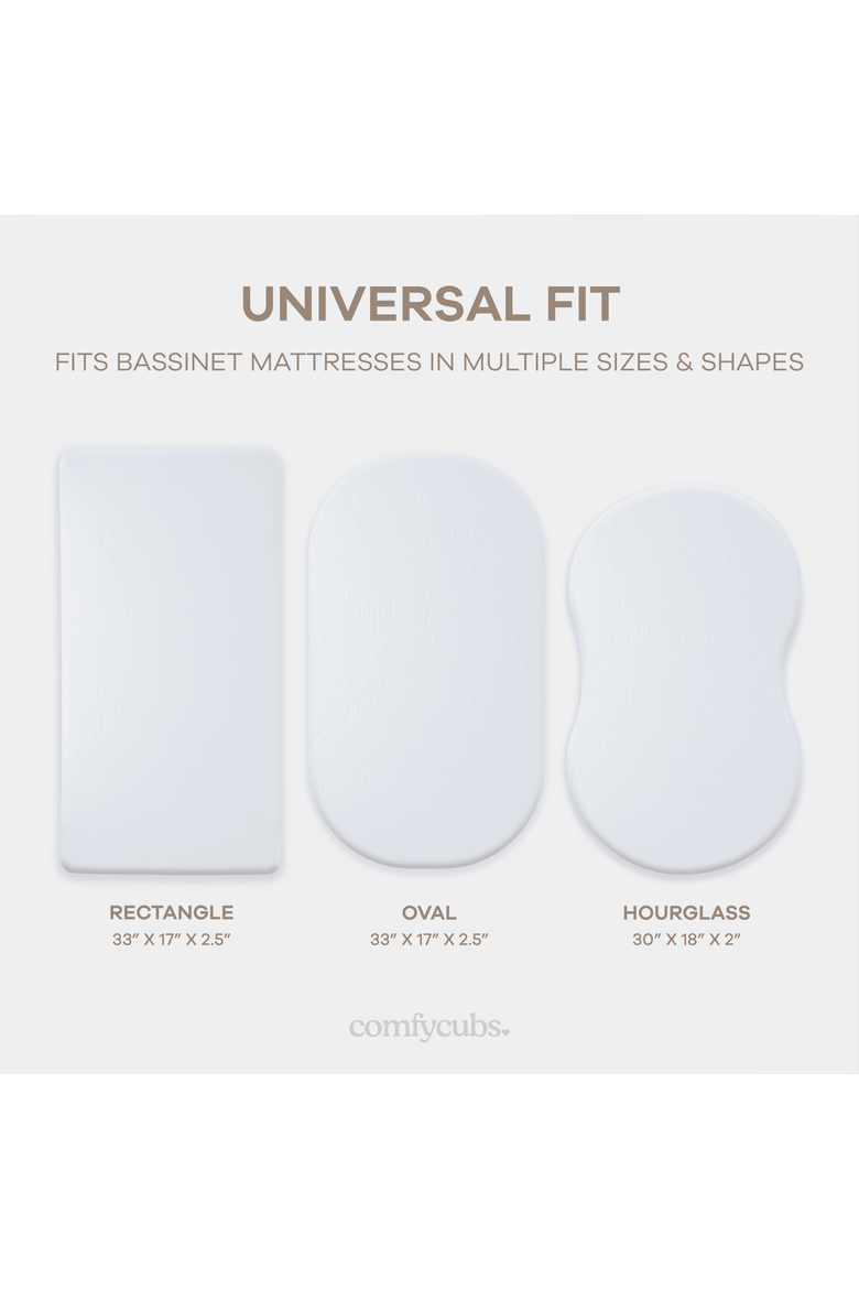 Muslin Cotton Bassinet Sheets, 1 Pack, Alternate, color, White