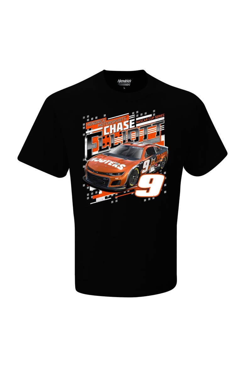 Men's Hendrick Motorsports Team Collection  Black Chase Elliott Hooters Draft T-Shirt, Alternate, color, Black