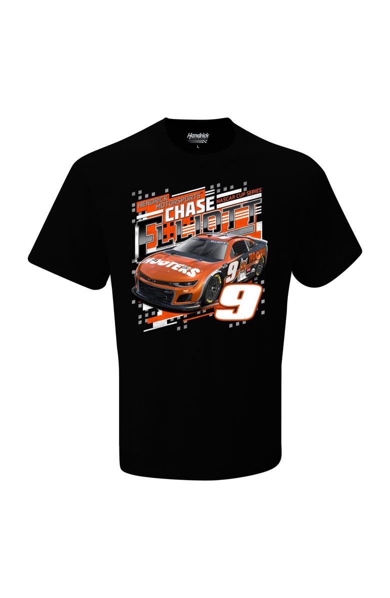 HENDRICK MOTORSPORTS TEAM COLLECTION Men's Hendrick Motorsports Team Collection  Black Chase Elliott Hooters Draft T-Shirt, Alternate, color, 