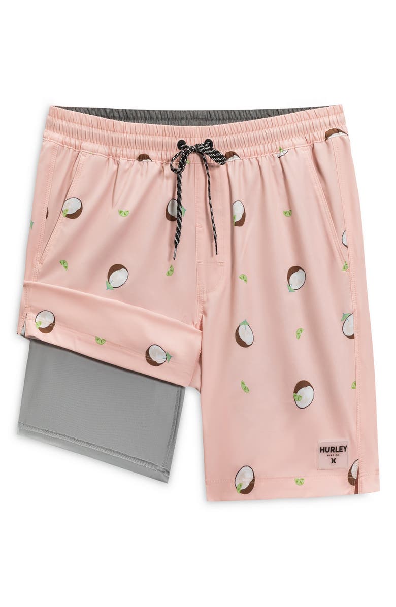 Hurley Punta Mita Volley Swim Shorts, Alternate, color, Candy Pink