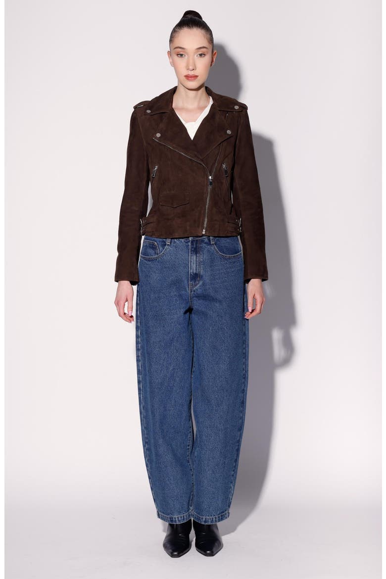 Liz Suede Jacket, Alternate, color, Mocha Suede