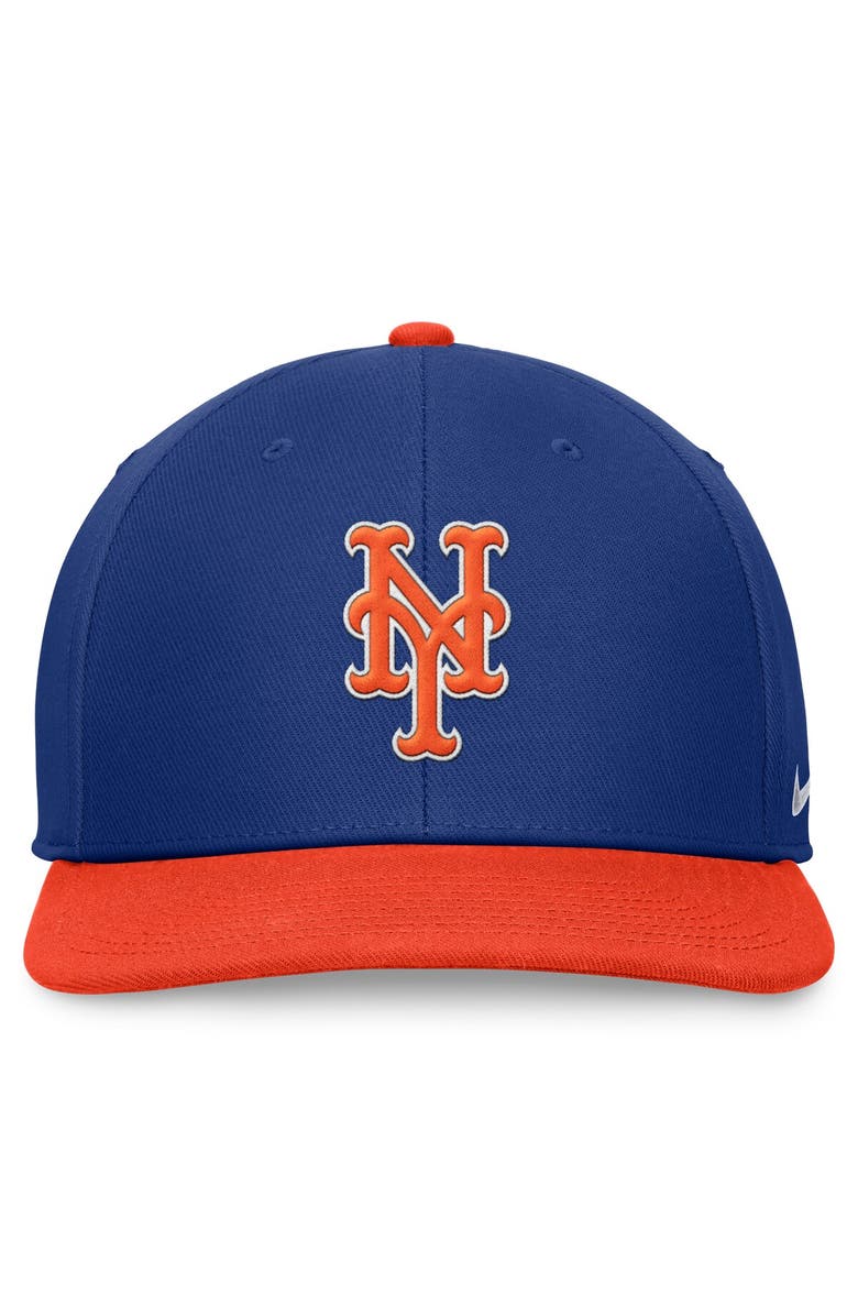 Nike Men's Nike Royal/Orange New York Mets Two-Tone Snapback Hat, Alternate, color, Royal