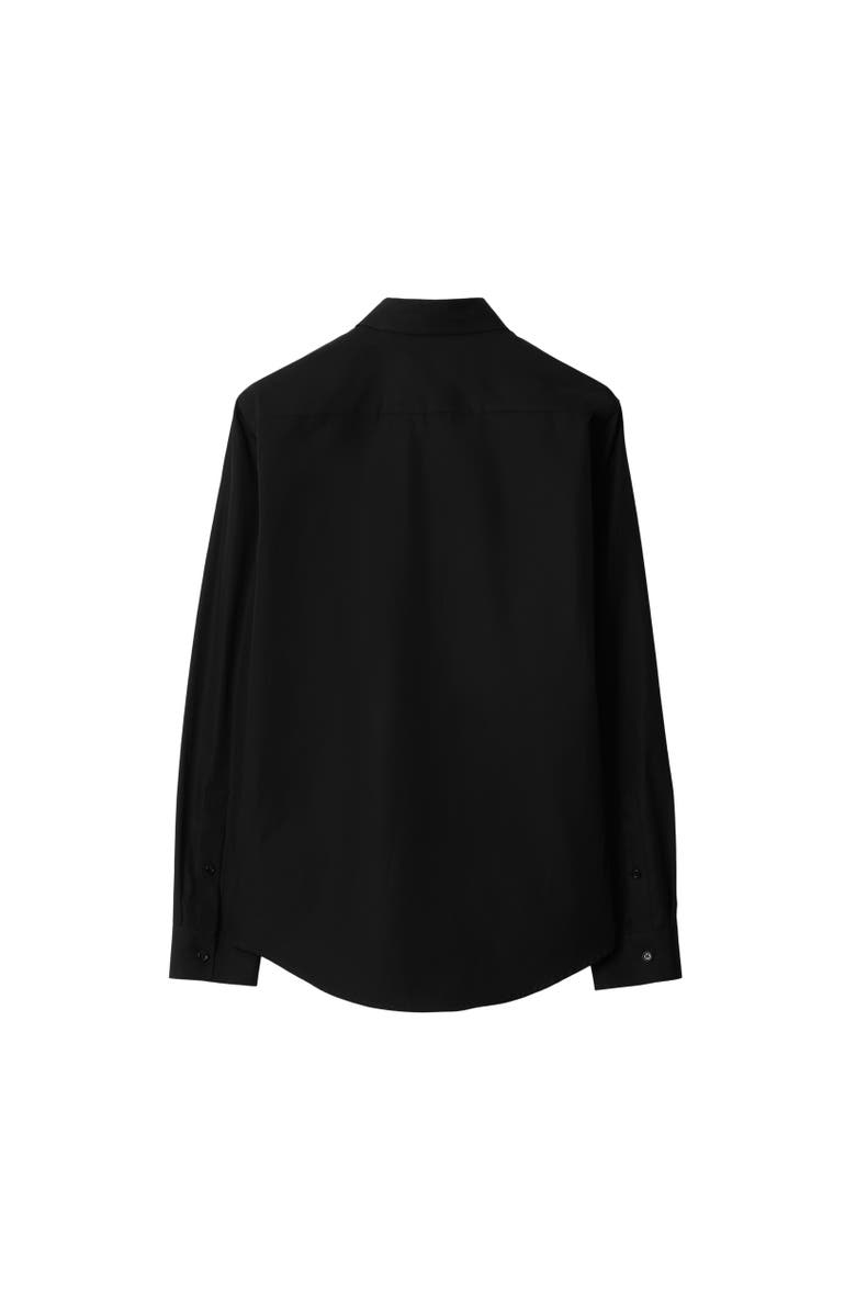 Burberry Slim Fit Cotton Shirt, Alternate, color, Black