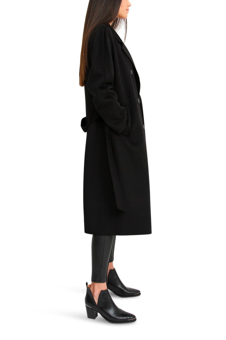 Boss Girl Double Breasted Wool Coat, Alternate, color, BLACK