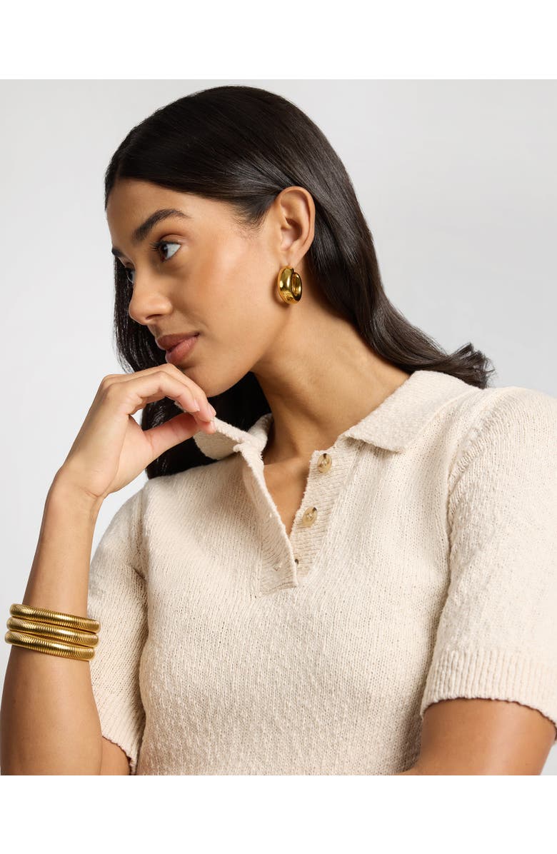 Onia Cotton Boucle Polo, Alternate, color, Natural