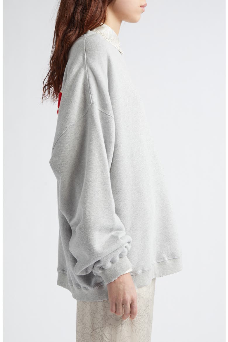 Journey Oversize Sweatshirt, Alternate, color, ALLUMINIUM MELANGE GRAY
