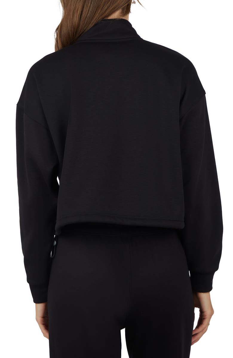 YOGALICIOUS Nadia Scuba Knit Fleece Half Zip Pullover, Alternate, color,