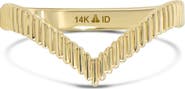 DEVATA Chevron Ring in 14K Gold, 9mm