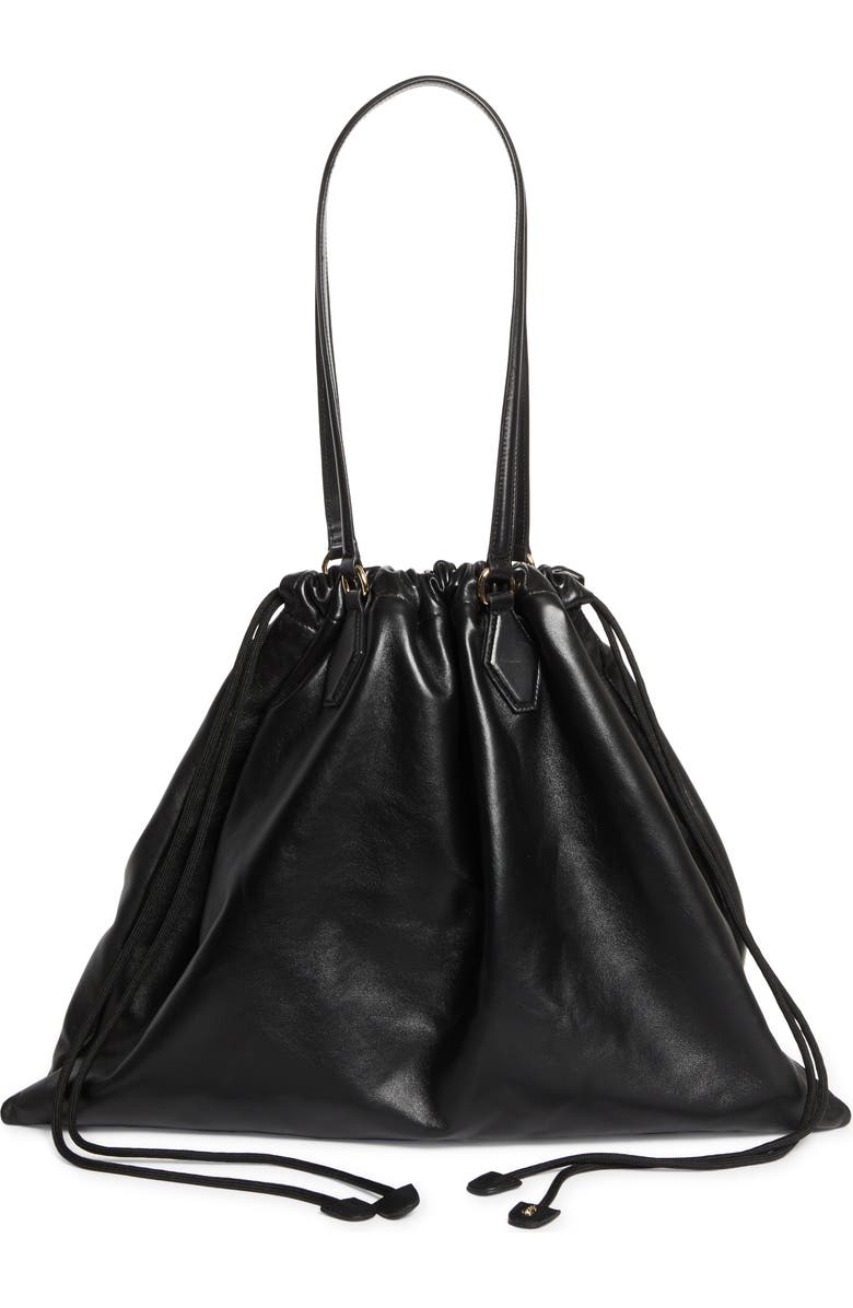 Jimmy Choo Large Drawstring Leather Tote, Alternate, color,