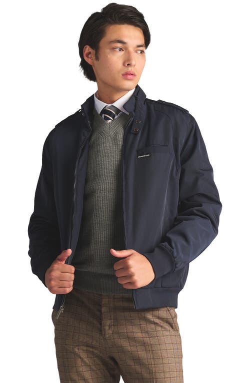 Members Only Heavy Iconic Racer Quilted Lining Jacket In Navy