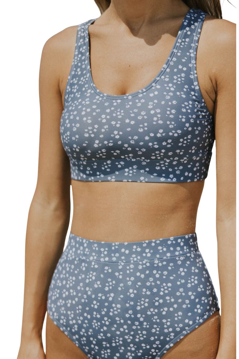 Pacific Scoop Neck Bikini Top, Main, color, Blue
