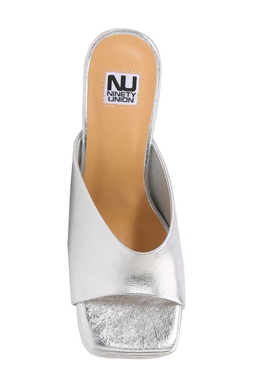 Ninety Union Cancun Slide Sandal In Silver