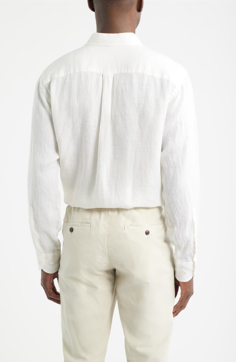 Peter Millar Shoreside Linen Button-Up Shirt, Alternate, color, White