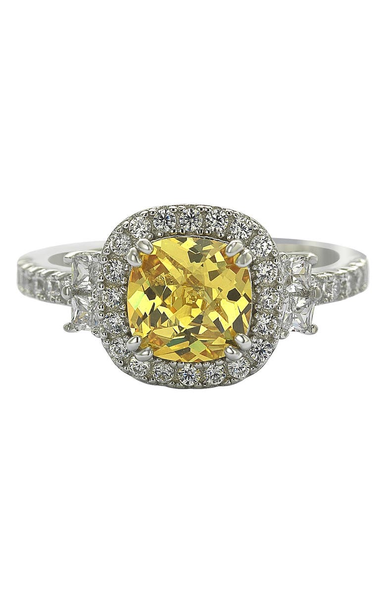 SUZY LEVIAN Yellow CZ Engagement Ring, Alternate, color, Yellow