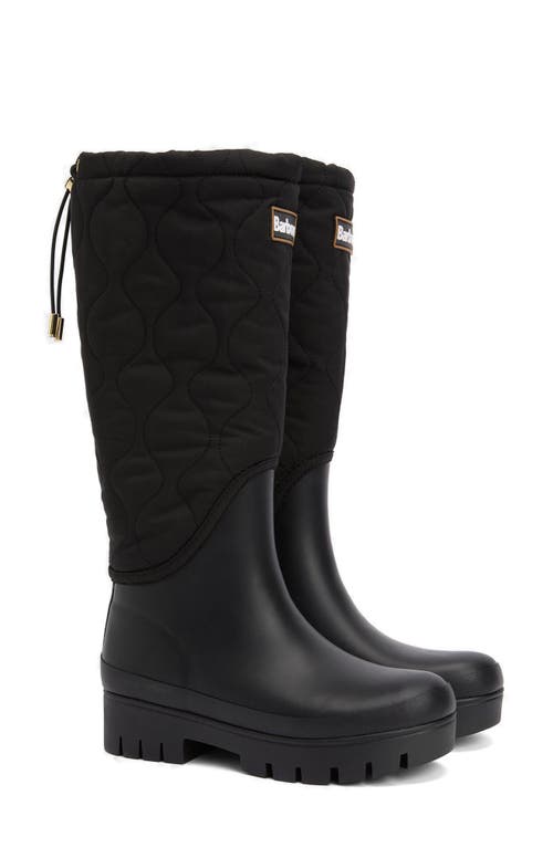 Barbour Marnie Quilted Wellington Boot In Black
