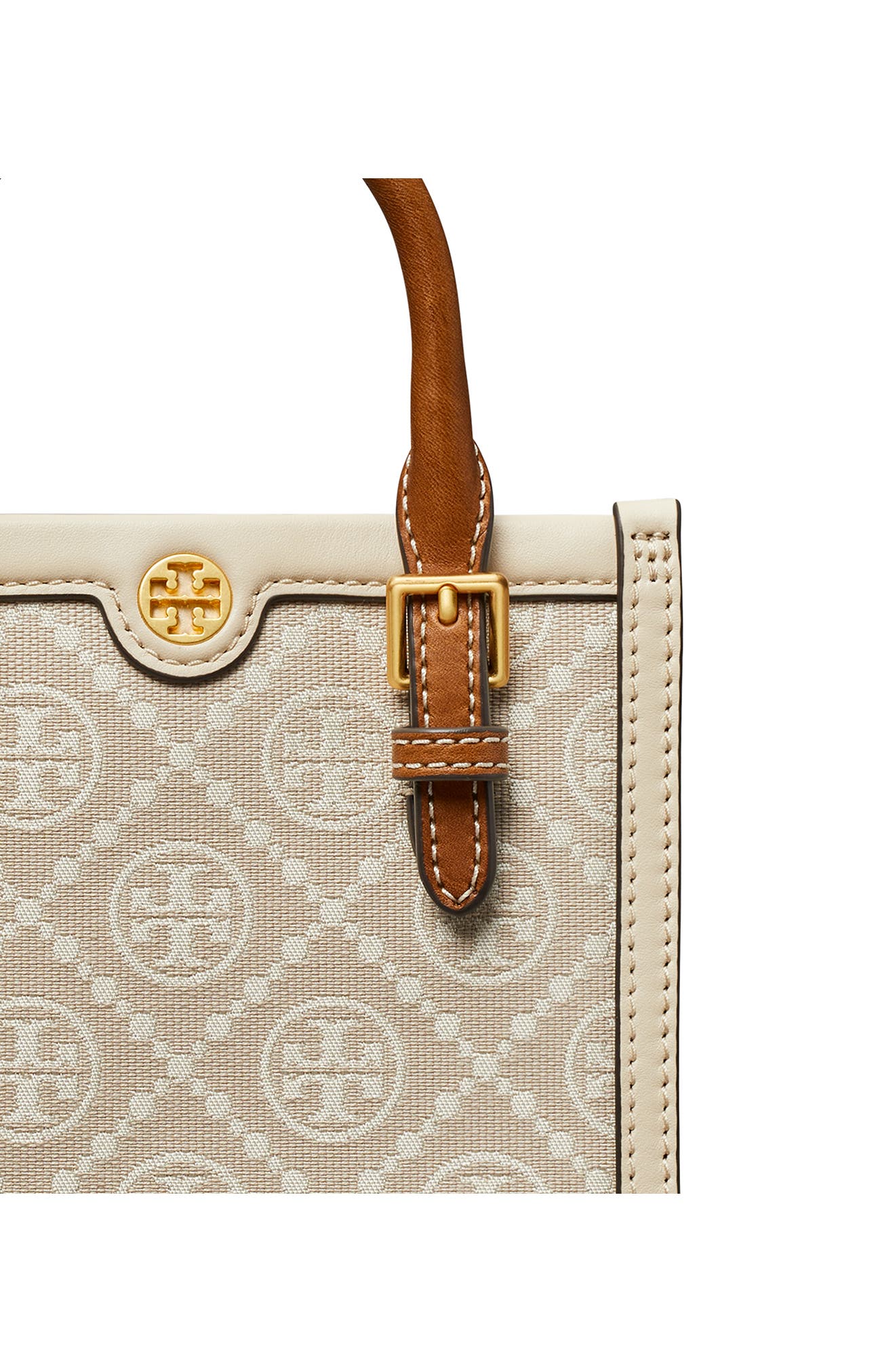 Tory Burch Mini T Monogram North/South Tote, Alternate, color, 