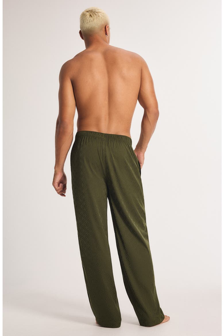 Savage X Satin Jacquard Sleep Pants, Alternate, color, CAMO GREEN X HATCH JACQUARD