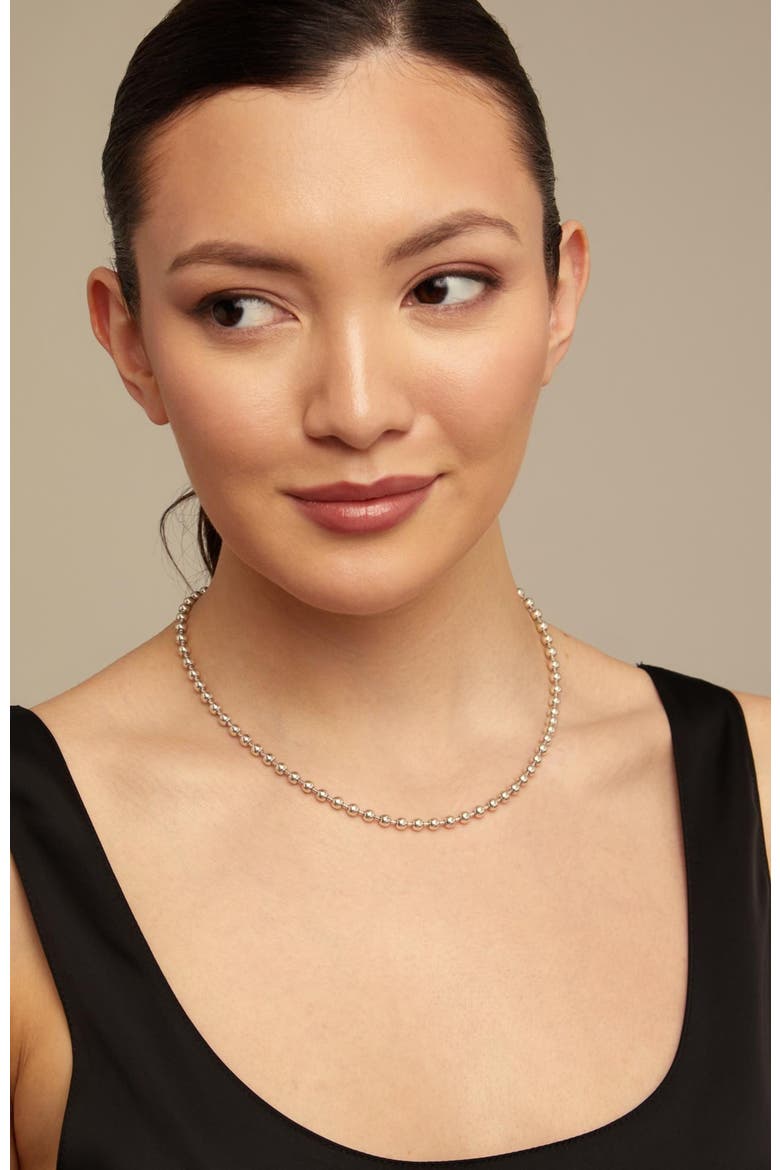 Pulse Bead Necklace, Alternate, color, Silver