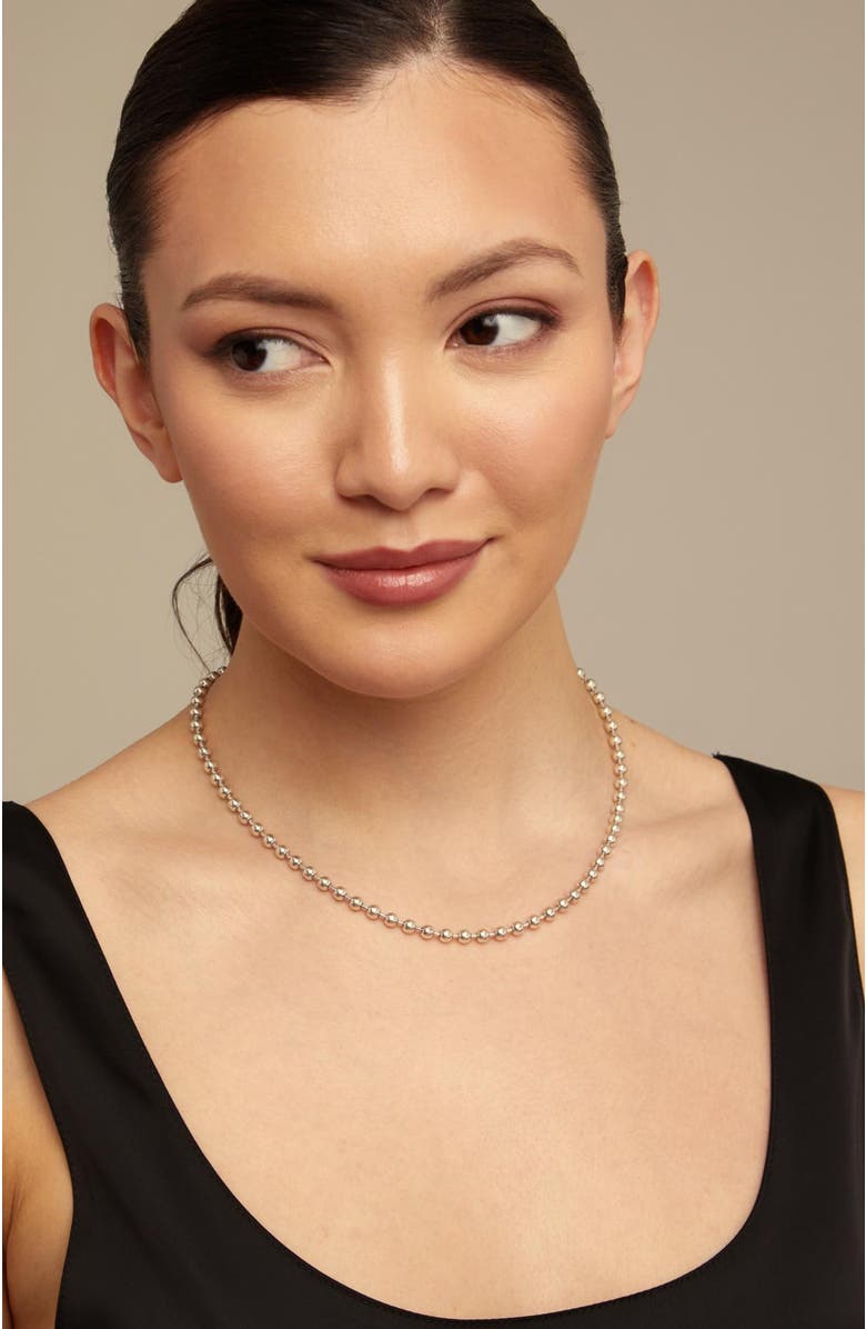 UNODE50 Pulse Bead Necklace, Alternate, color, Silver