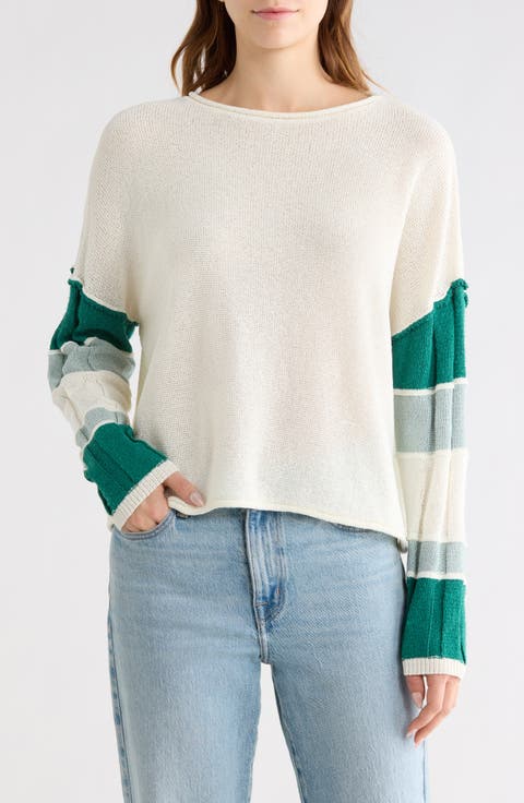 Stripe Sleeve Sweater