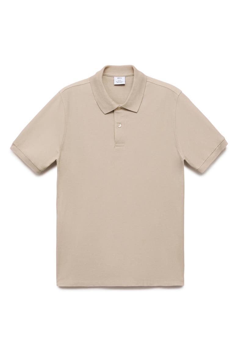MANGO Regular Fit Cotton Piqué Polo, Alternate, color, Ecru
