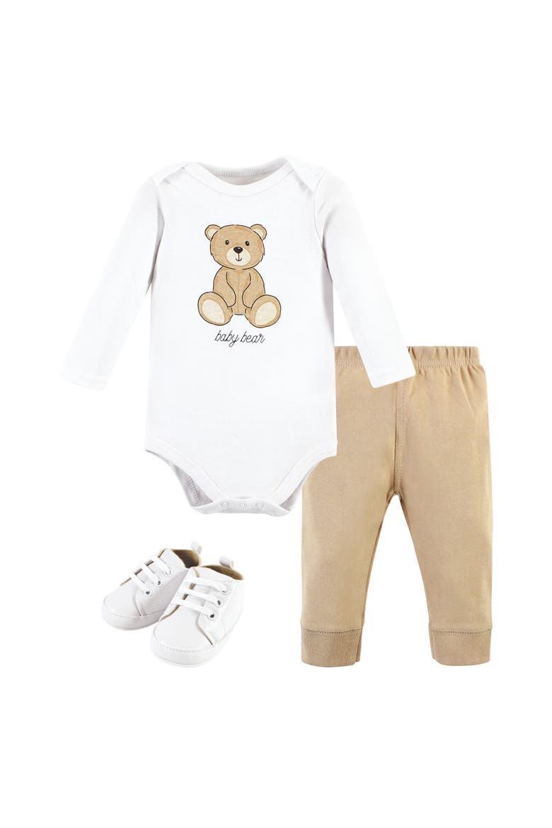 Long Sleeve Bodysuit, Pants and Shoe, Main, color, Teddy Bears Long Sleeve