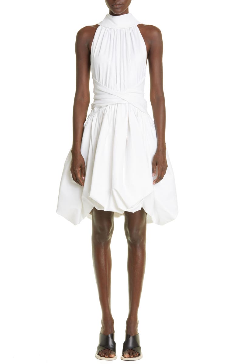 Proenza Schouler Bubble Skirt Technical Cotton Dress, Main, color,