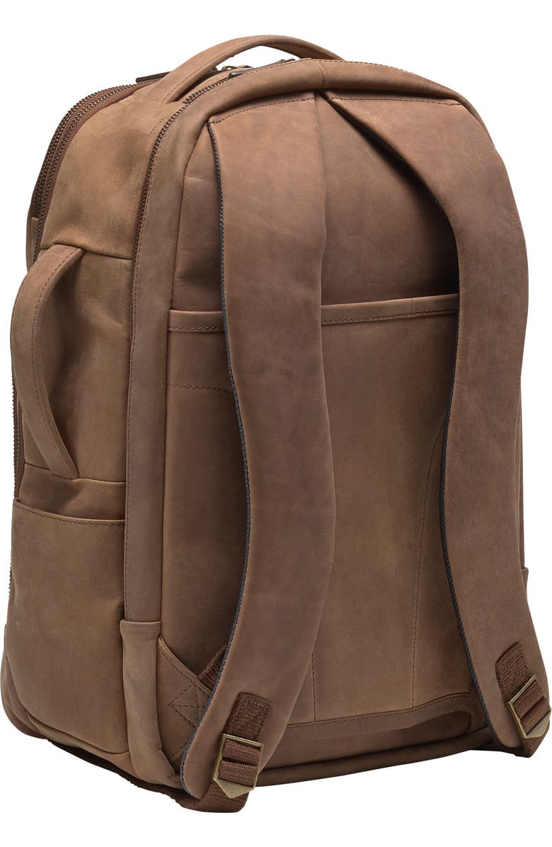 Johnston & Murphy Leather Backpack, Alternate, color,