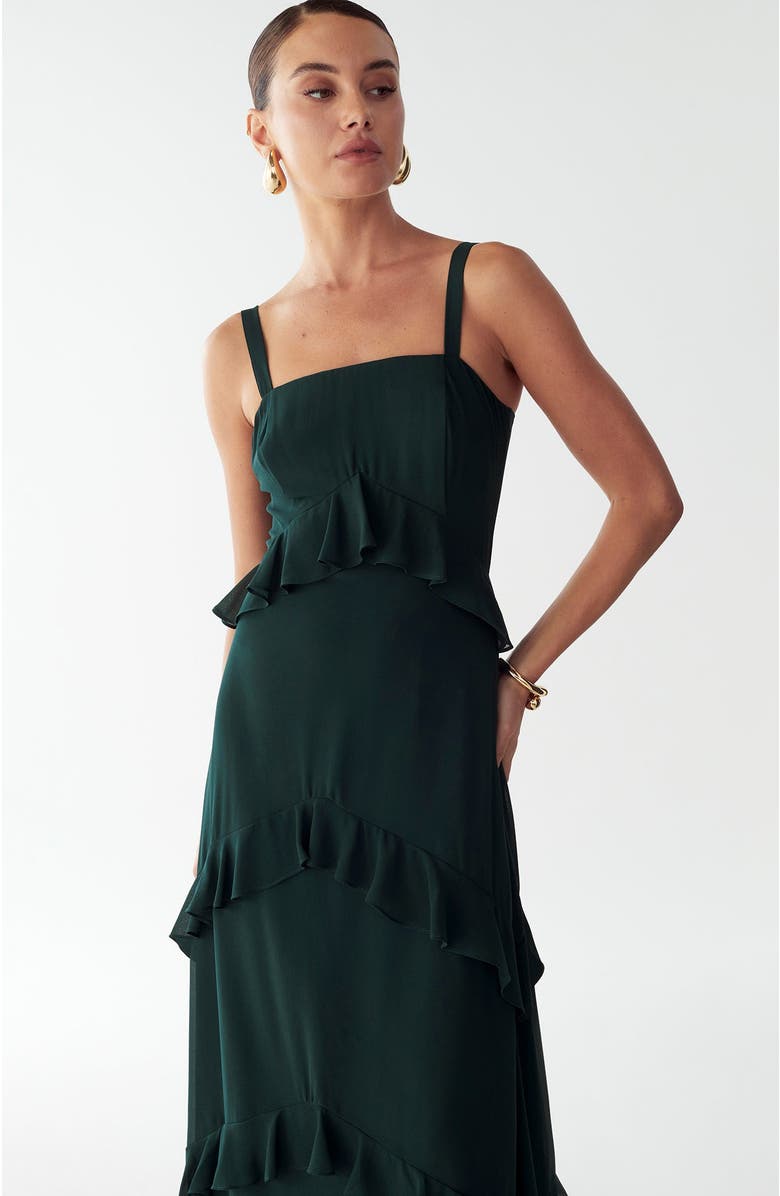BWLDR Cheri Maxi Dress, Alternate, color, Emerald
