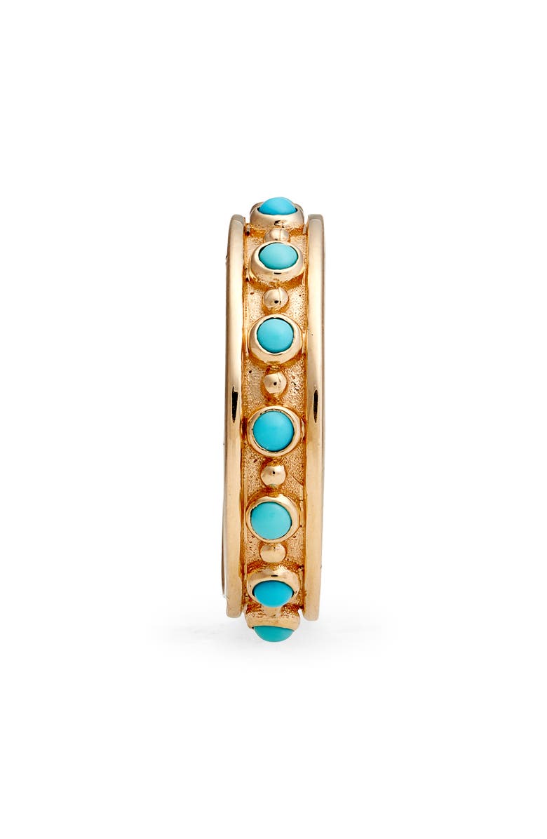 Anzie Dew Drops Marine Band Ring, Alternate, color, Turquoise