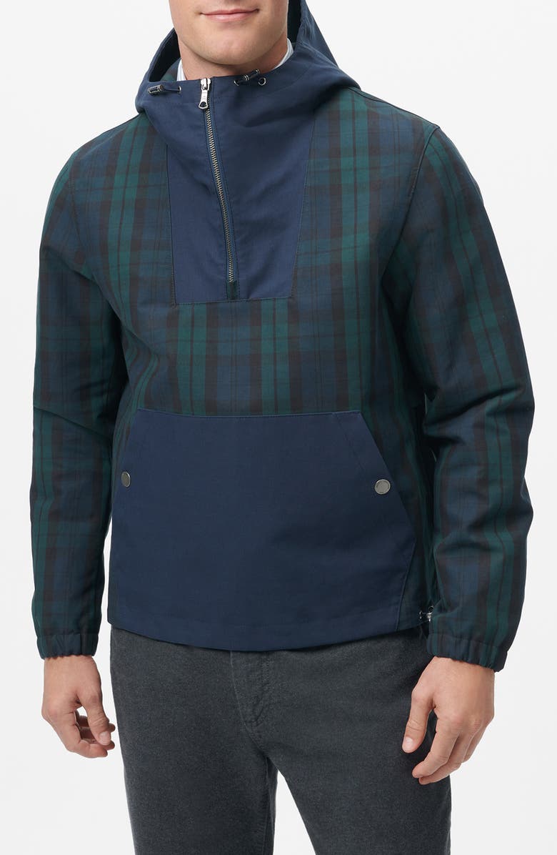 Brooks Brothers Water Repellent Windbreaker, Main, color, Navy Multi