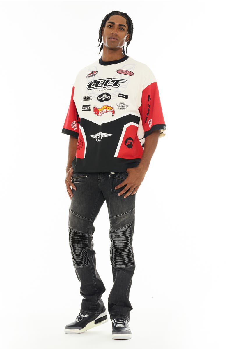 Cult of Individuality Race Graphic Oversize T-Shirt, Alternate, color, 