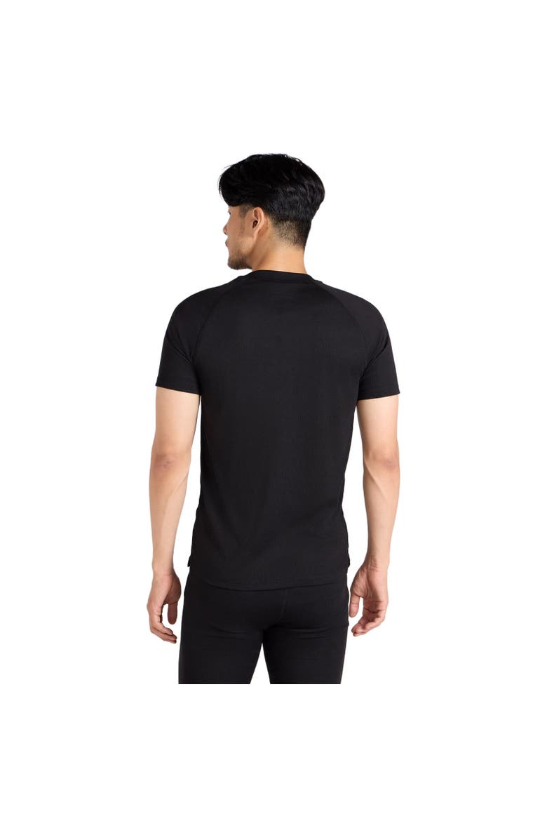 Talus Round Neck Short-Sleeved Thermal Top, Alternate, color, Black