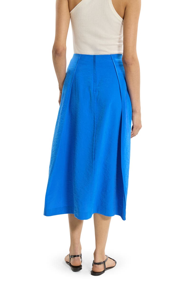 Theory Curved Parachute Silk Blend Skirt, Alternate, color, Jewel Blue