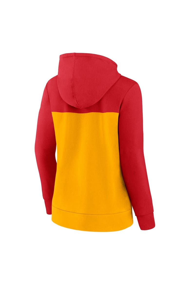 Women's Fanatics Branded Red/Gold Kansas City Chiefs Take The Field Color Block Full-Zip Hoodie, Alternate, color, Red