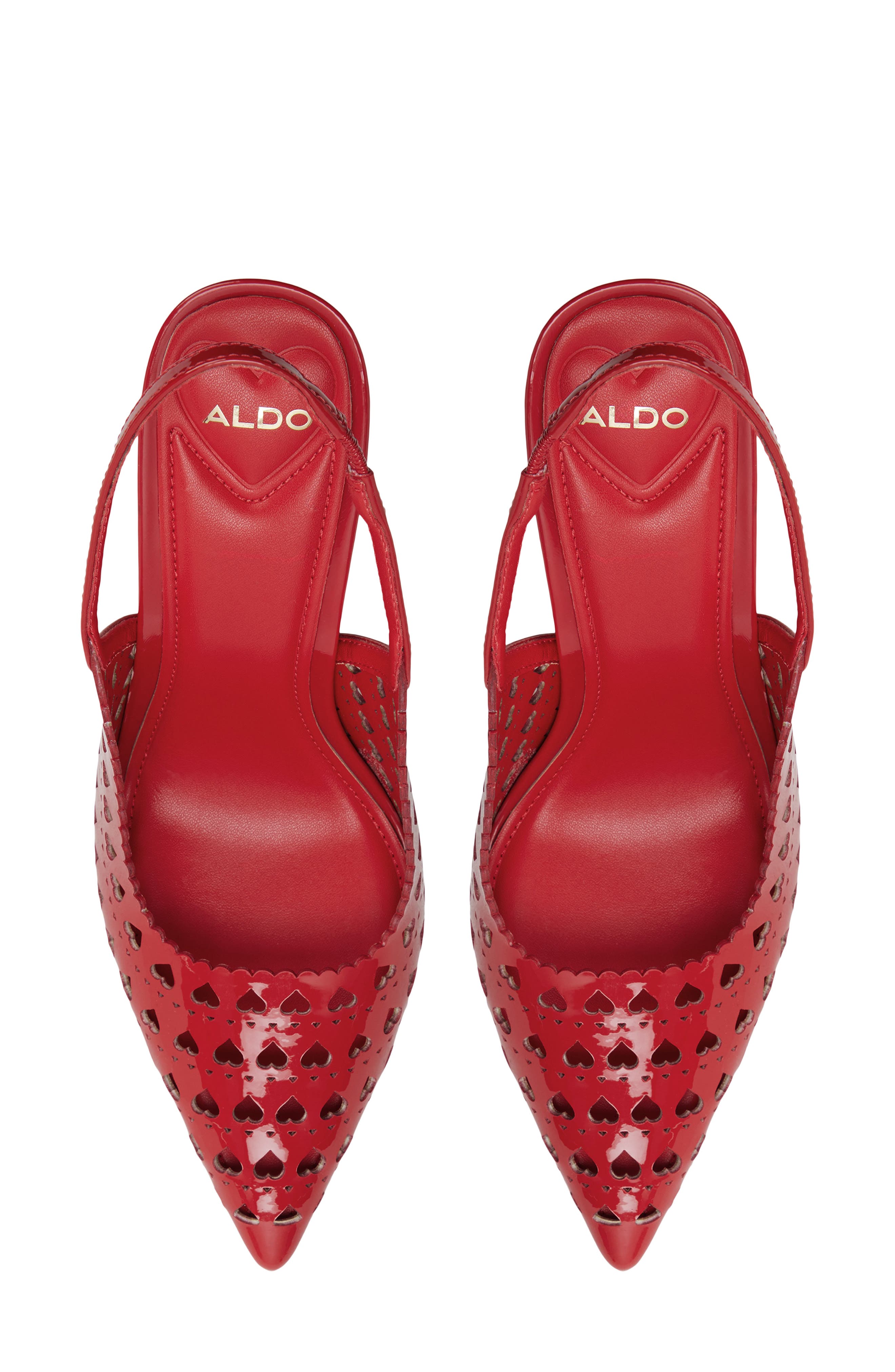 ALDO Love Slingback Pointed Toe Pump, Alternate, color, Medium Red