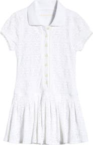 LoveShackFancy Kids' Courtley Pointelle Polo Dress