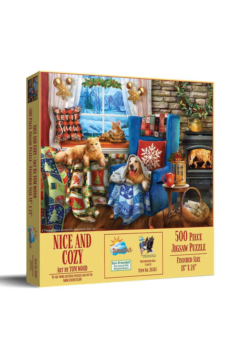 Sunsout Nice and Cozy 500 piece Jigsaw Puzzle for Adults, Main, color, Multicolor