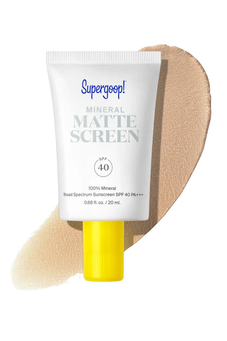 Supergoop! Smooth & Poreless 100% Mineral Matte Screen Sunscreen SPF 40, Main, color, NO COLOR
