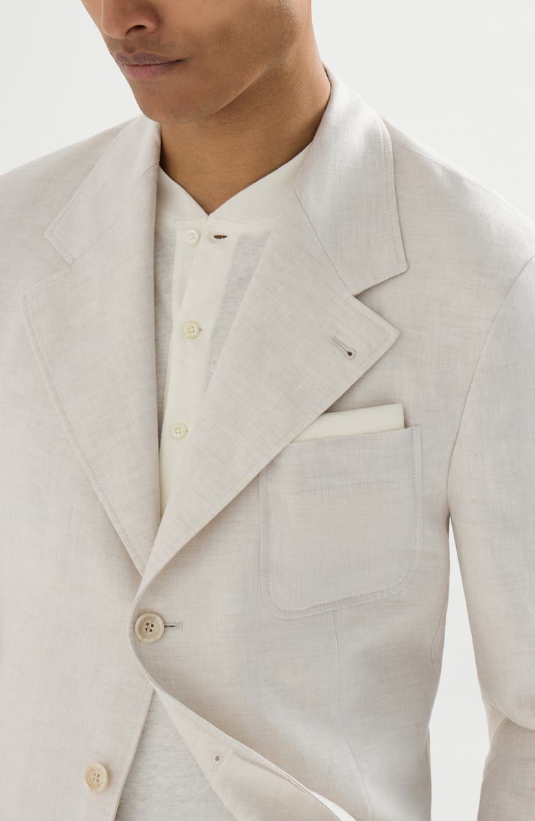 Brunello Cucinelli Chevron unlined blazer, Alternate, color, Shell