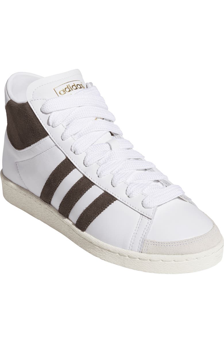 adidas Gender Inclusive Jabbar Hi Basketball Sneaker, Main, color, White/ Coffee/ Off White